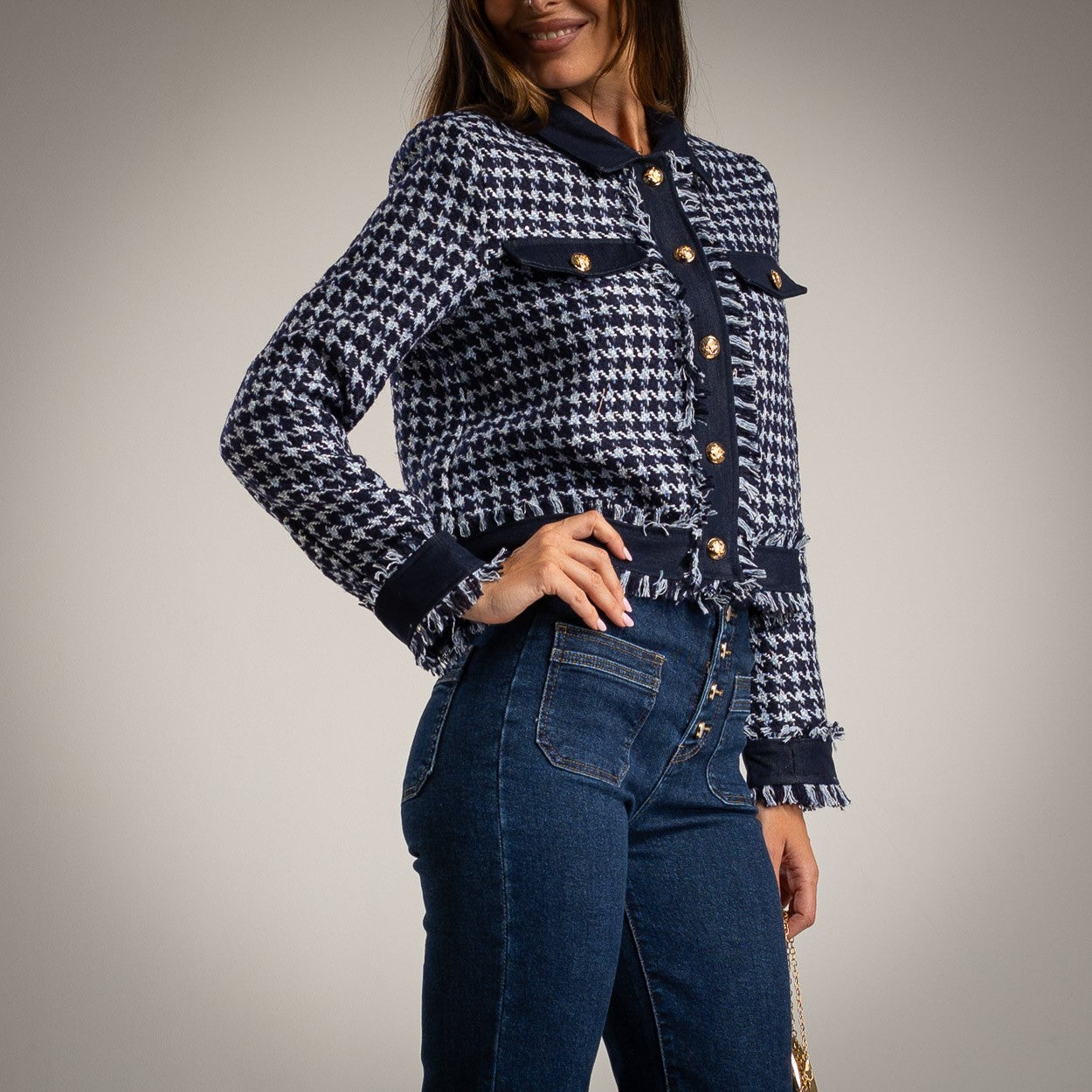 GIACCA TWEED DENIM