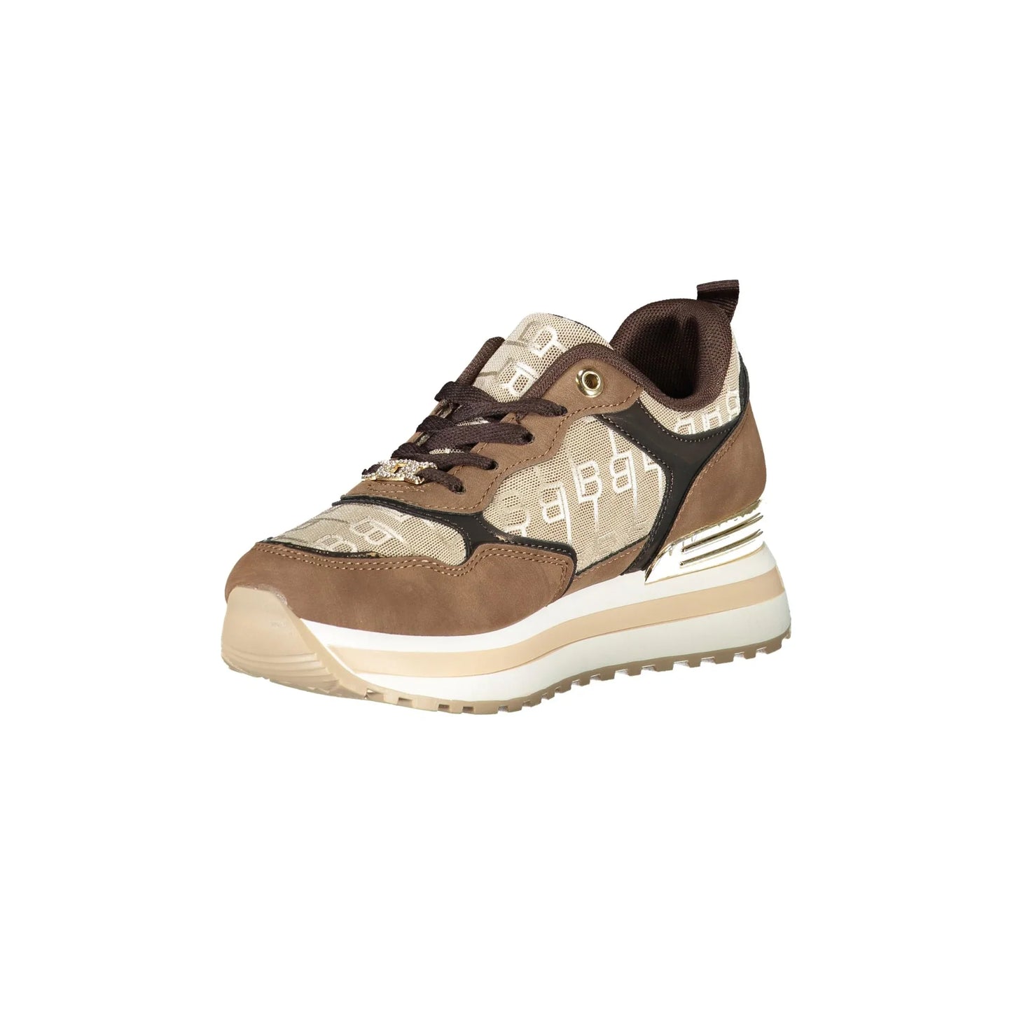LAURA BIAGIOTTI Sneakers Donna Marroni con Lacci e Plateau 3 cm