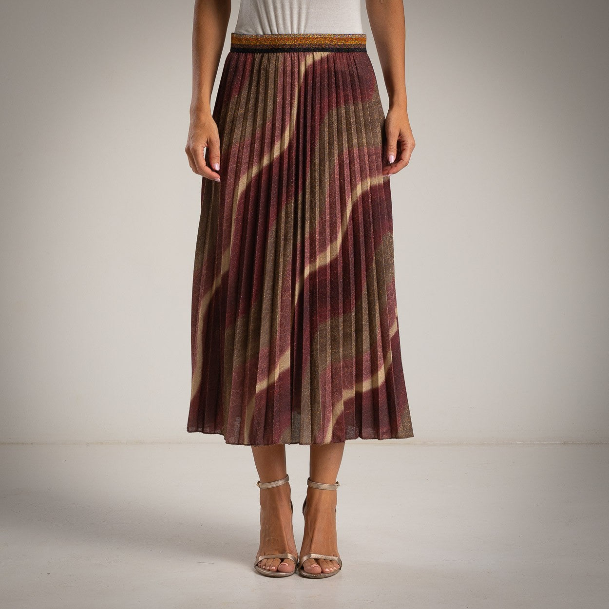 GONNA PLISSÉ LUREX TIE-DYE