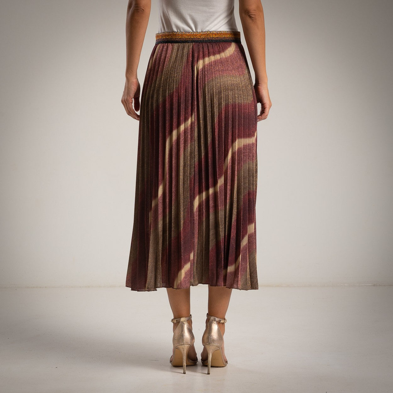 GONNA PLISSÉ LUREX TIE-DYE