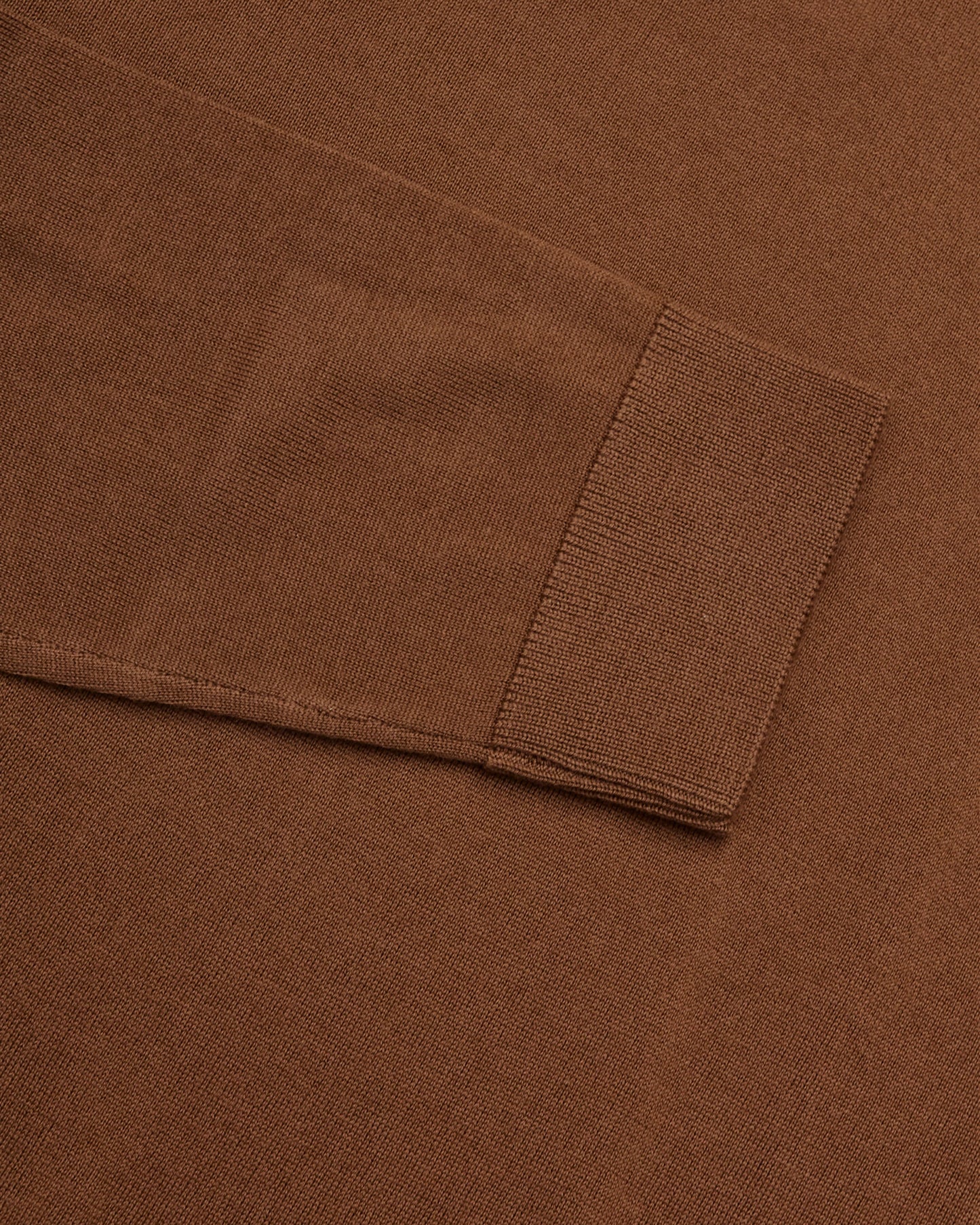 Polo Tray Knit Merino Marrone