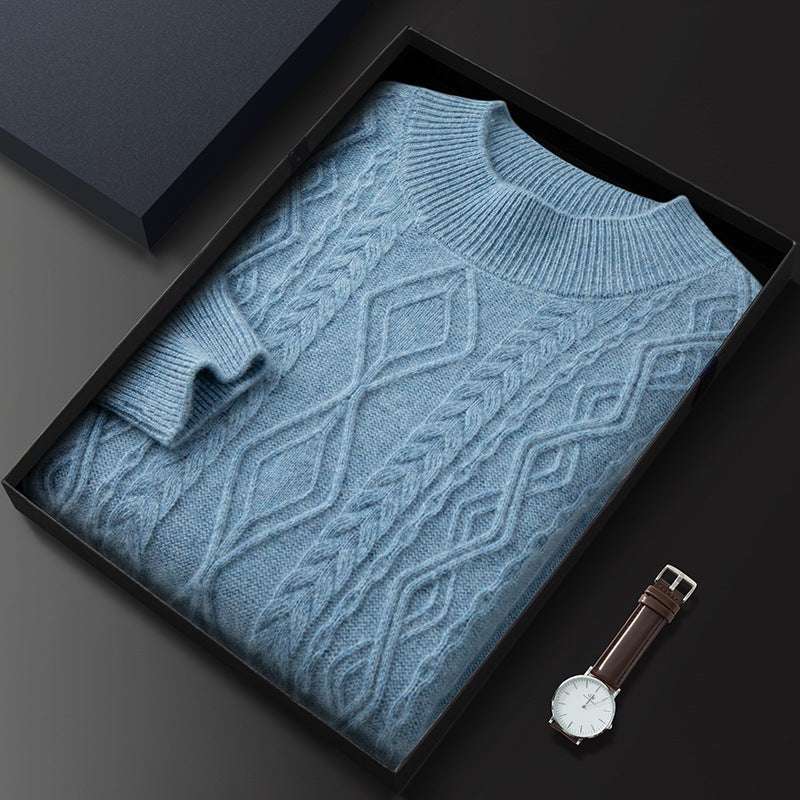 Maglione Girocollo con Trecce in Cashmere - Old Money®