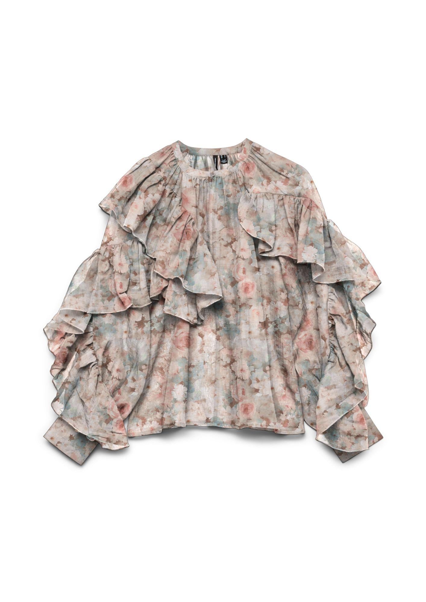 Vero Moda Camicia Donna Sabrina Beige fantasia