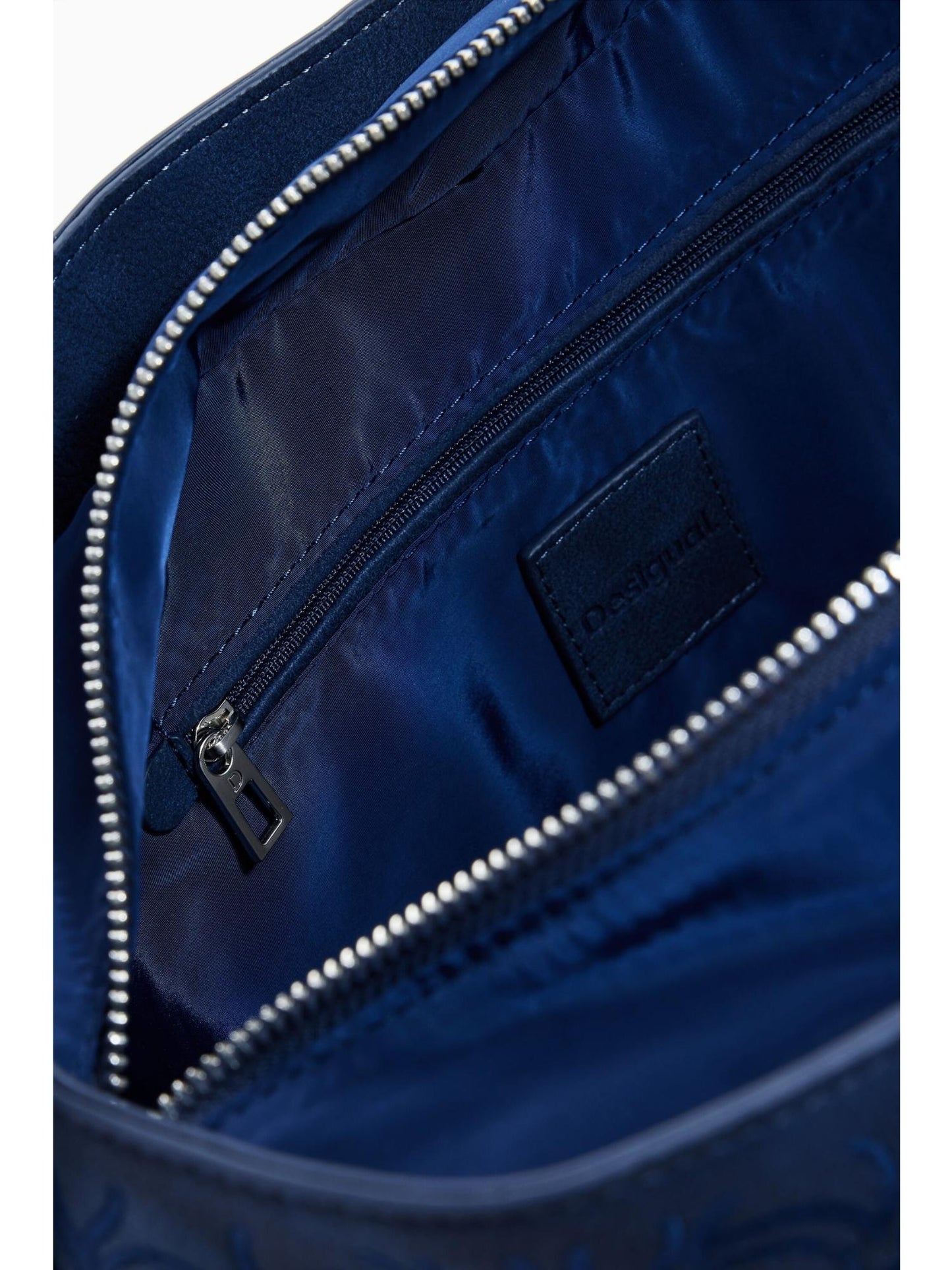 Desigual Borsa a spalla media con rilievo mandala Donna Blu