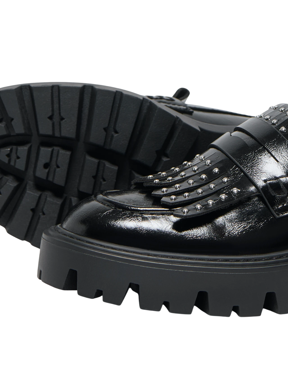 Only mocassini in ecopelle con borchie nero