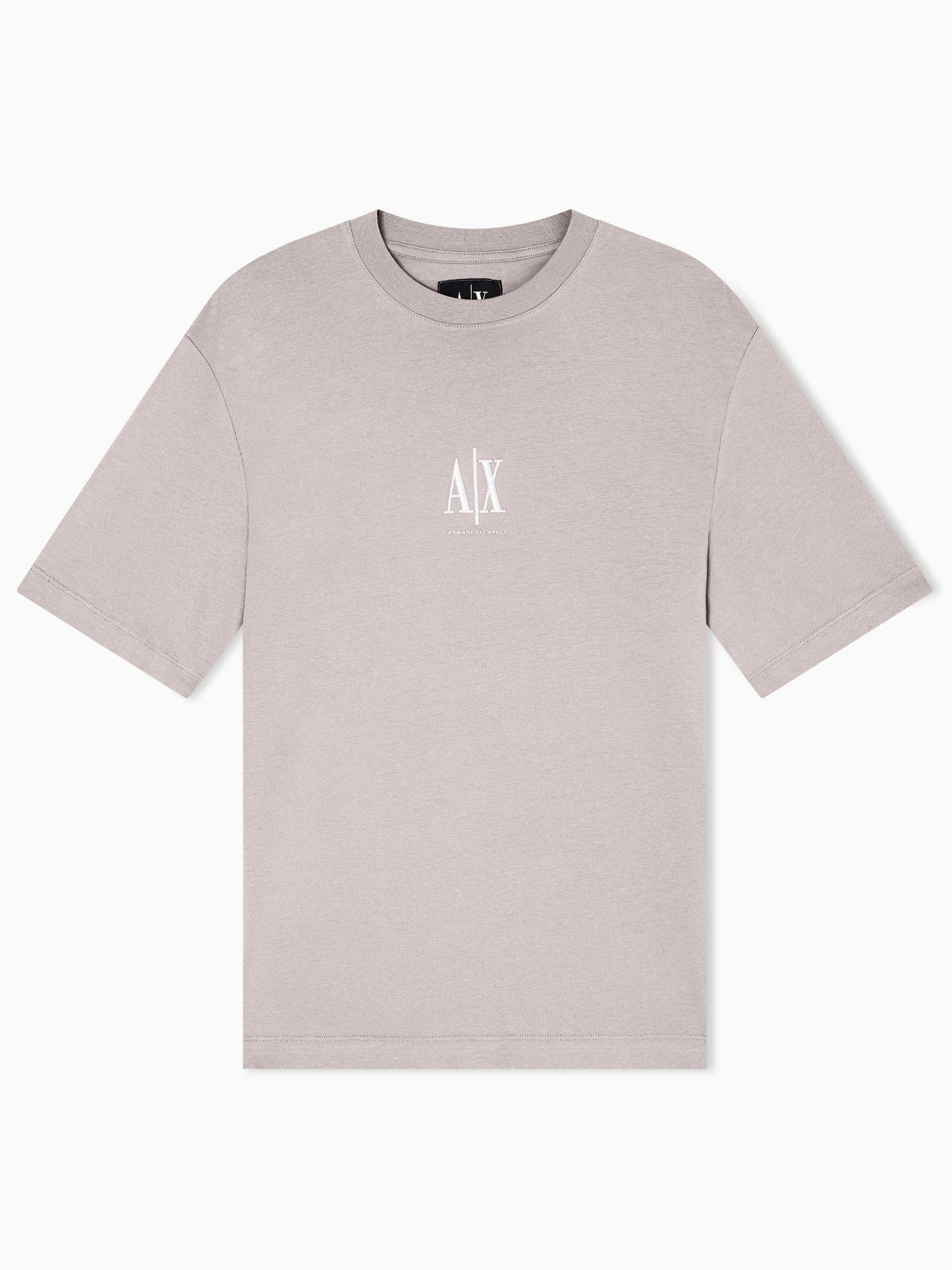 Armani Exchange T-Shirt con logo ricamato Uomo Beige