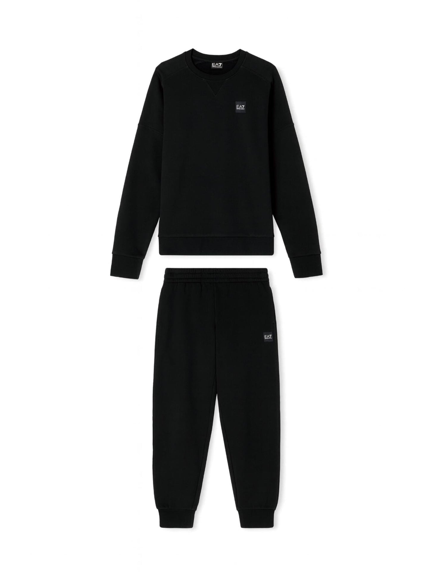 EA7 Emporio Armani Tuta Uomo Visibility in misto cotone Nero