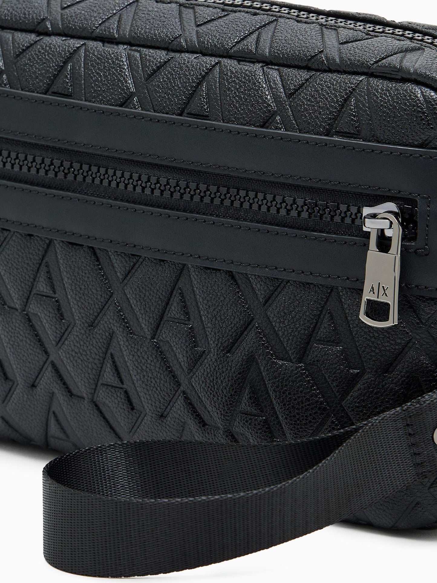 Armani Exchange Pochette con logo in rilievo Uomo Nero