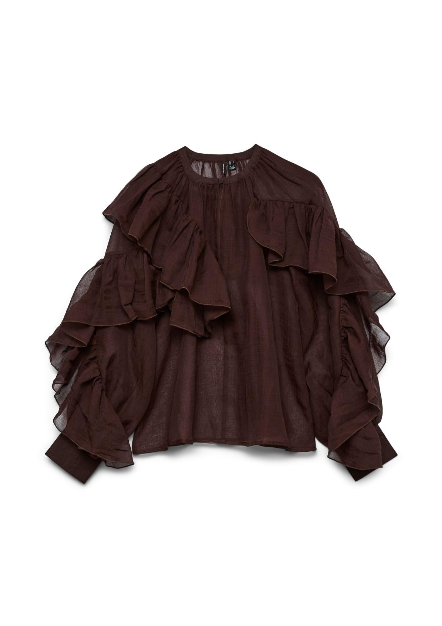 Vero Moda Camicia Donna Sabrina Marrone Cioccolato