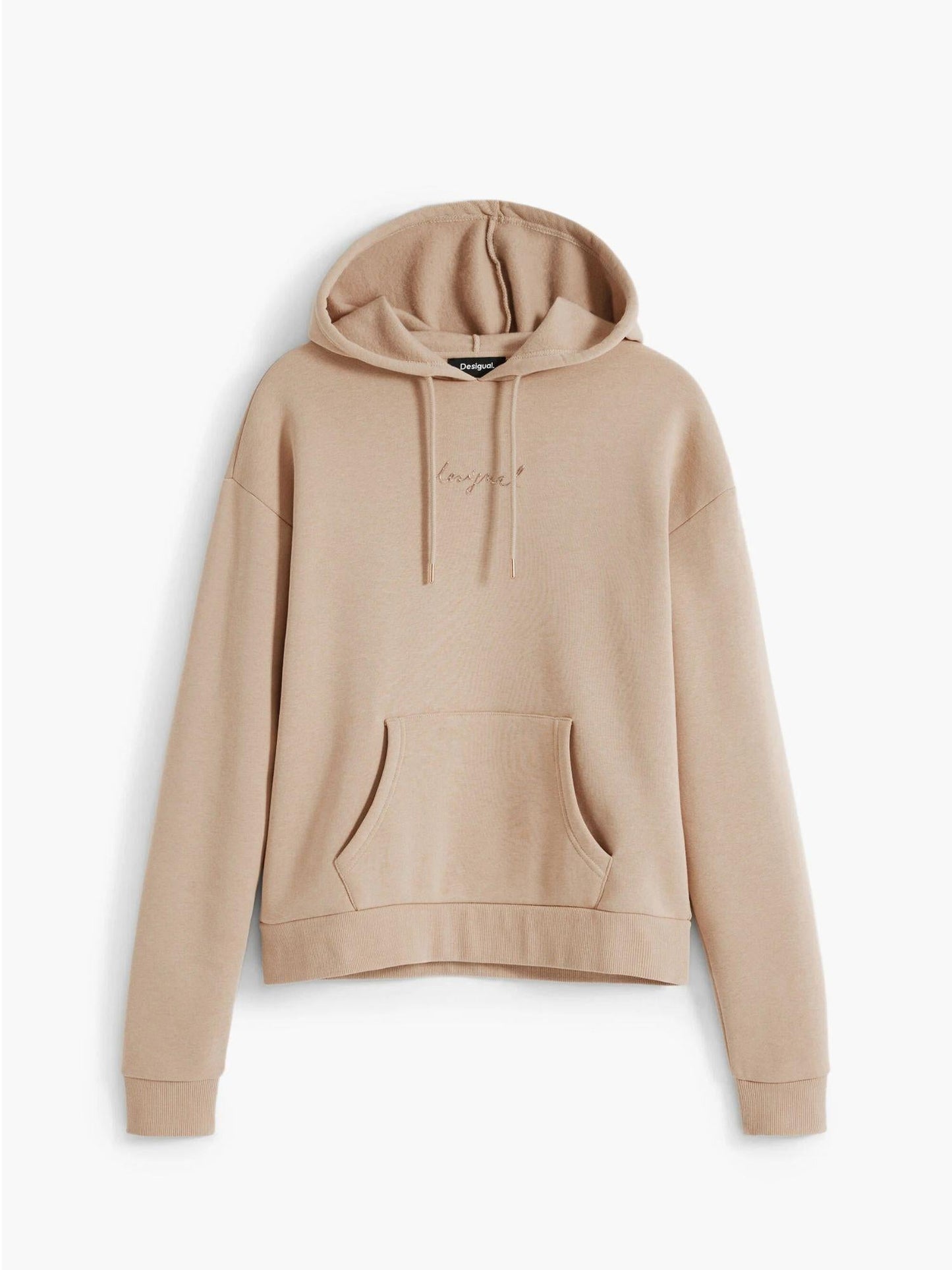 Desigual Felpa con cappuccio e logo Donna Marrone