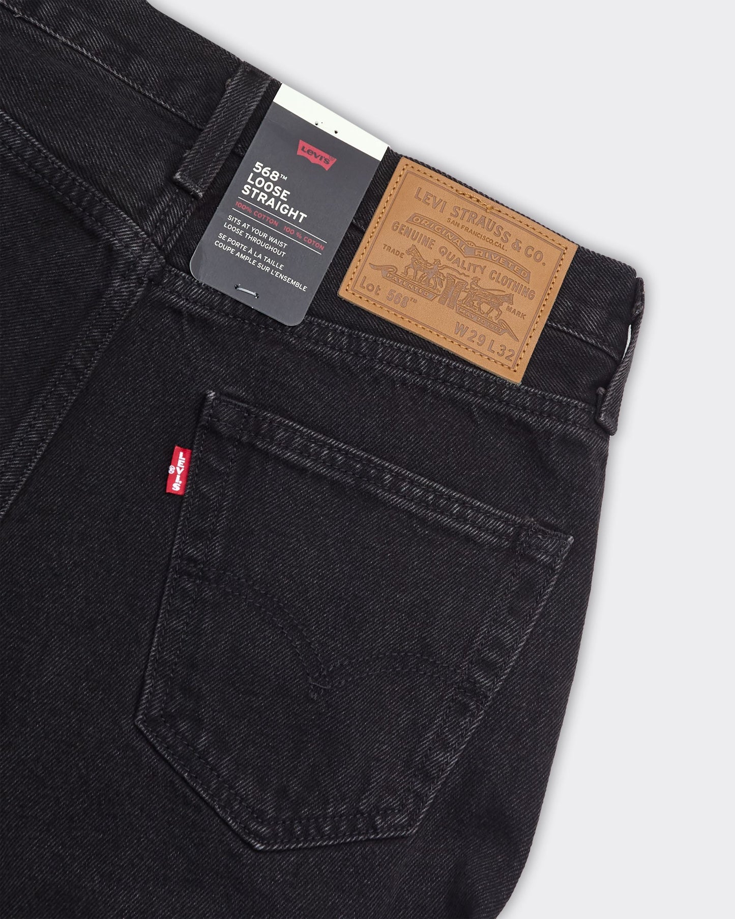 Jeans 568 Loose Straight 'Welcome To The Rodeo' Denim Nero