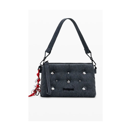 DESIGUAL Borsa Donna Grigia a Spalla Mickey Studs Dortmund