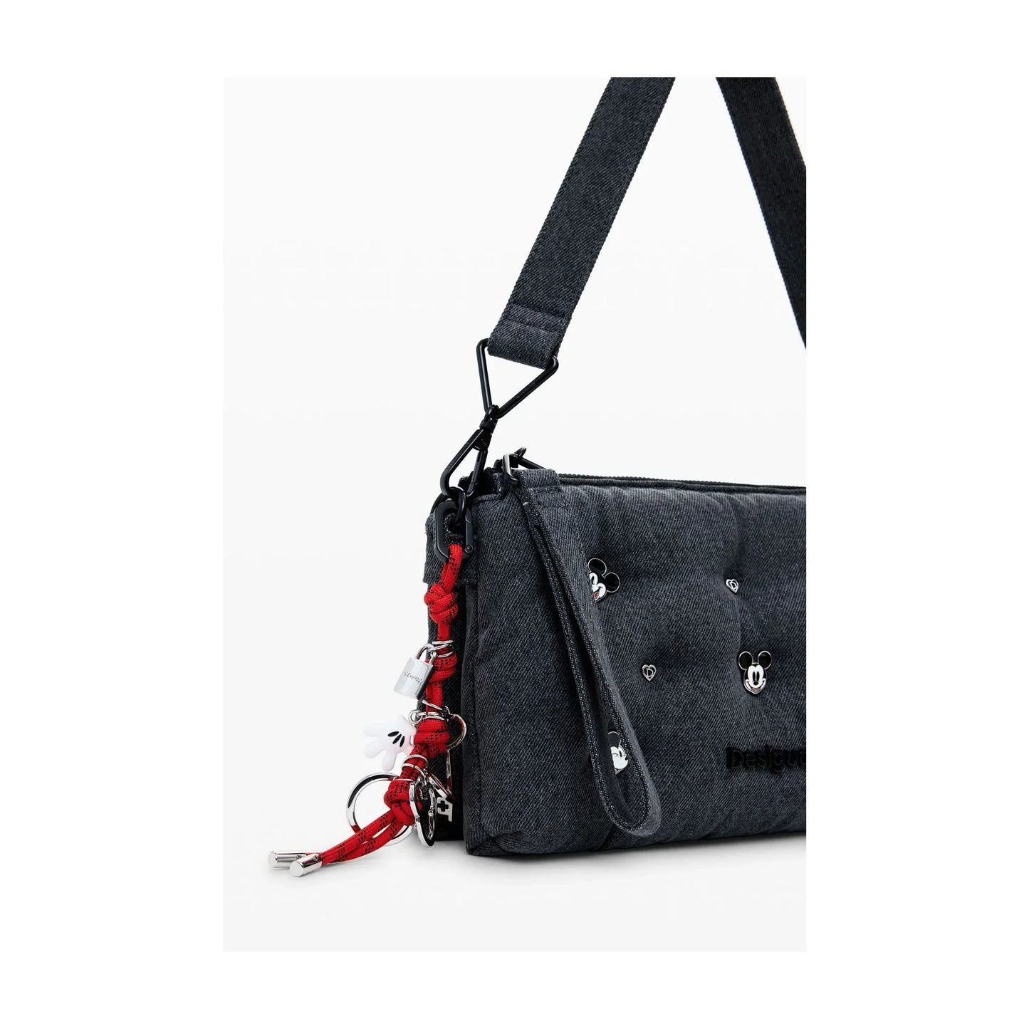 DESIGUAL Borsa Donna Grigia a Spalla Mickey Studs Dortmund