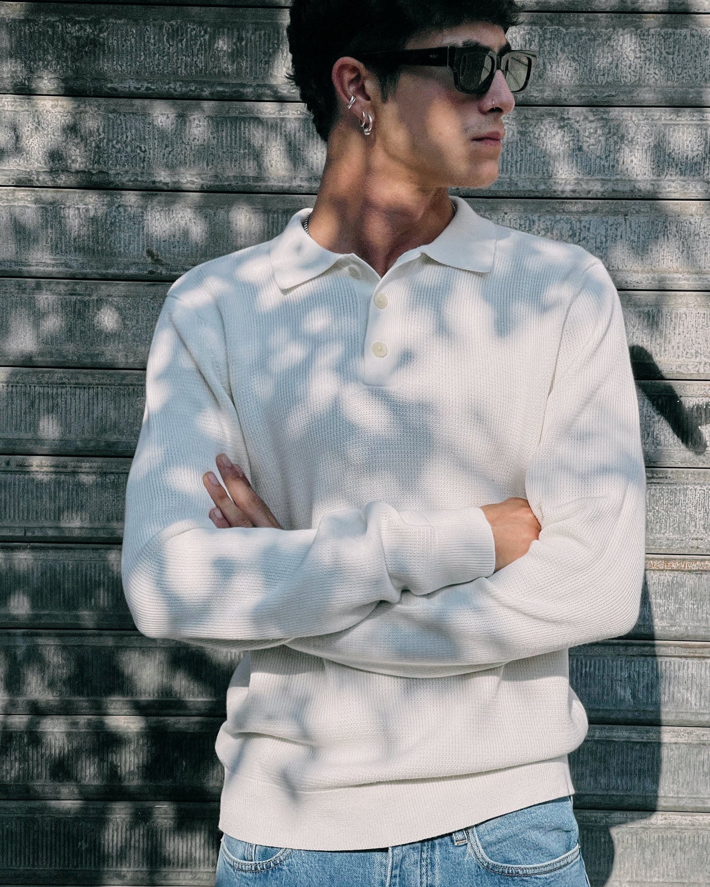 Polo Dane Knit Structure Egret