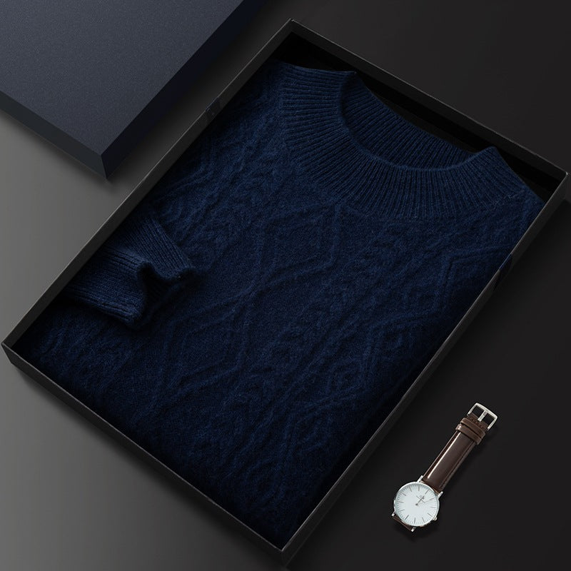 Maglione Girocollo con Trecce in Cashmere - Old Money®