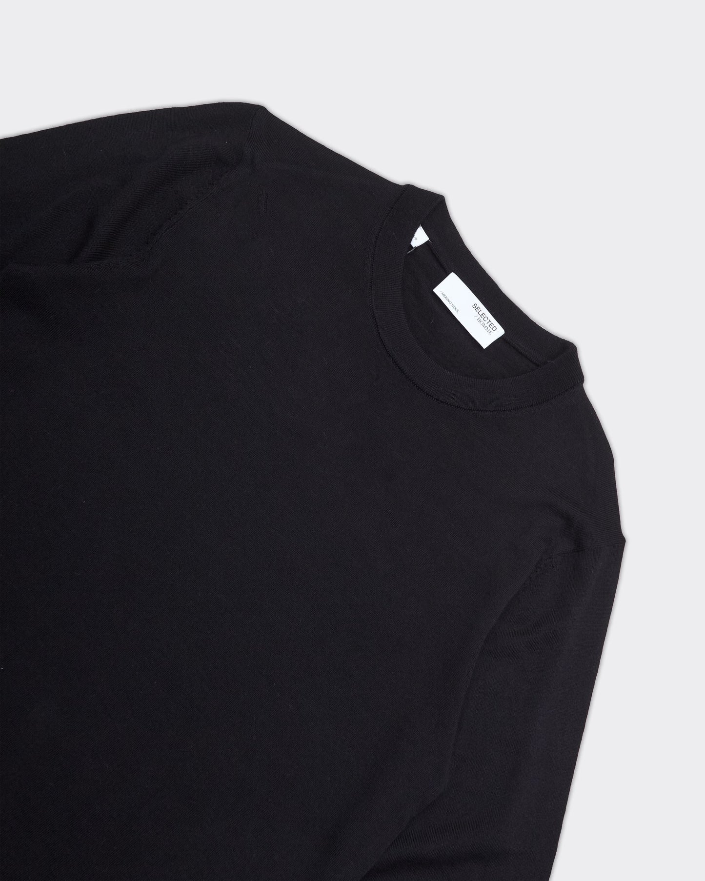 Pullover Tray Knit Merino Nero