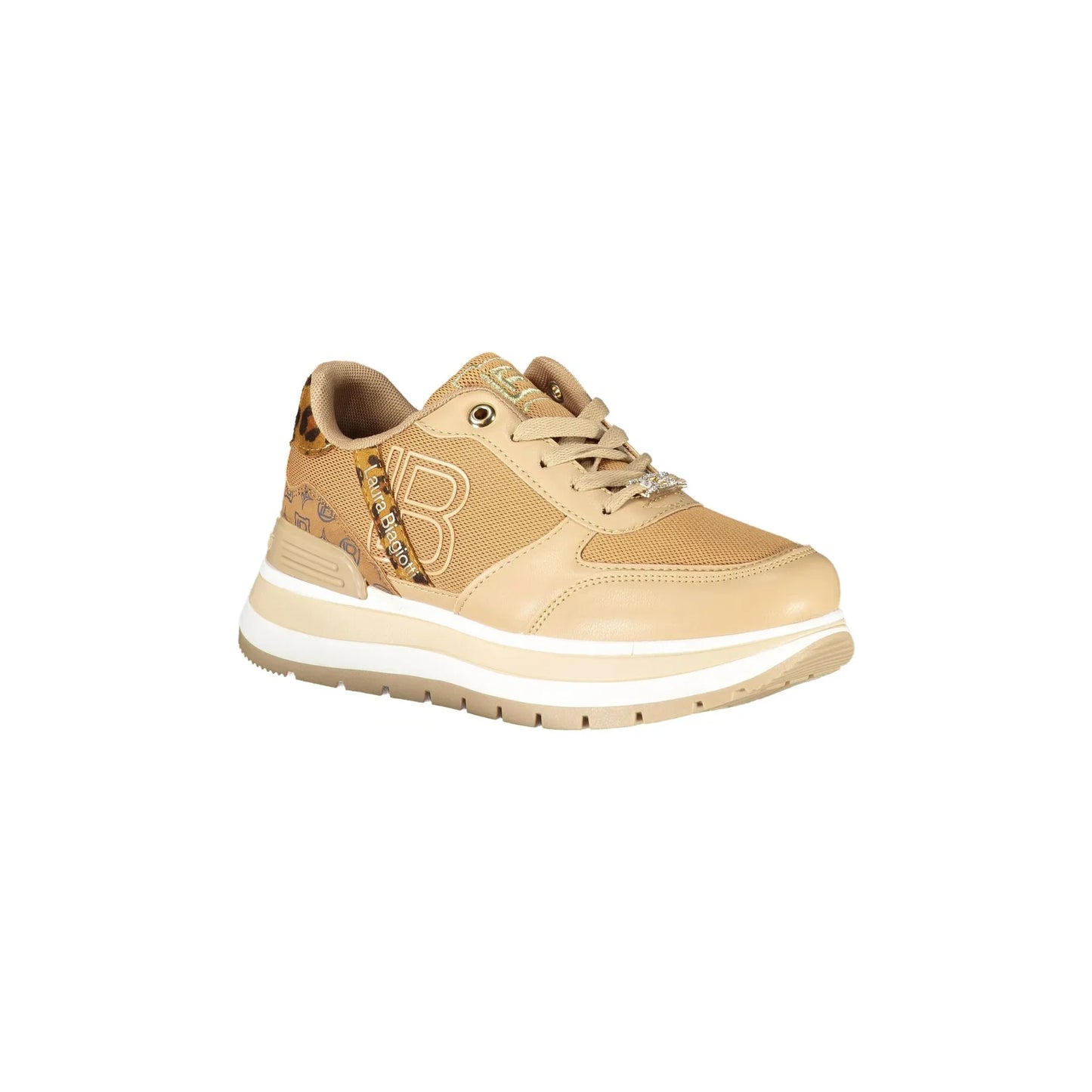 LAURA BIAGIOTTI Sneakers Donna Marroni con Lacci e Logo