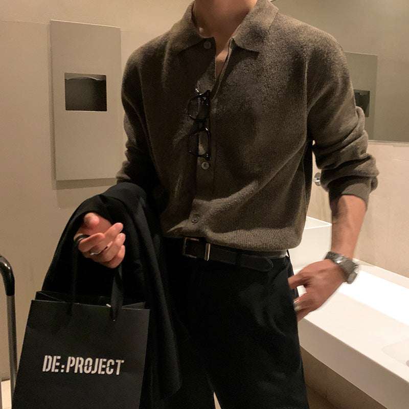 Cardigan con Colletto Uomo - Old Money®