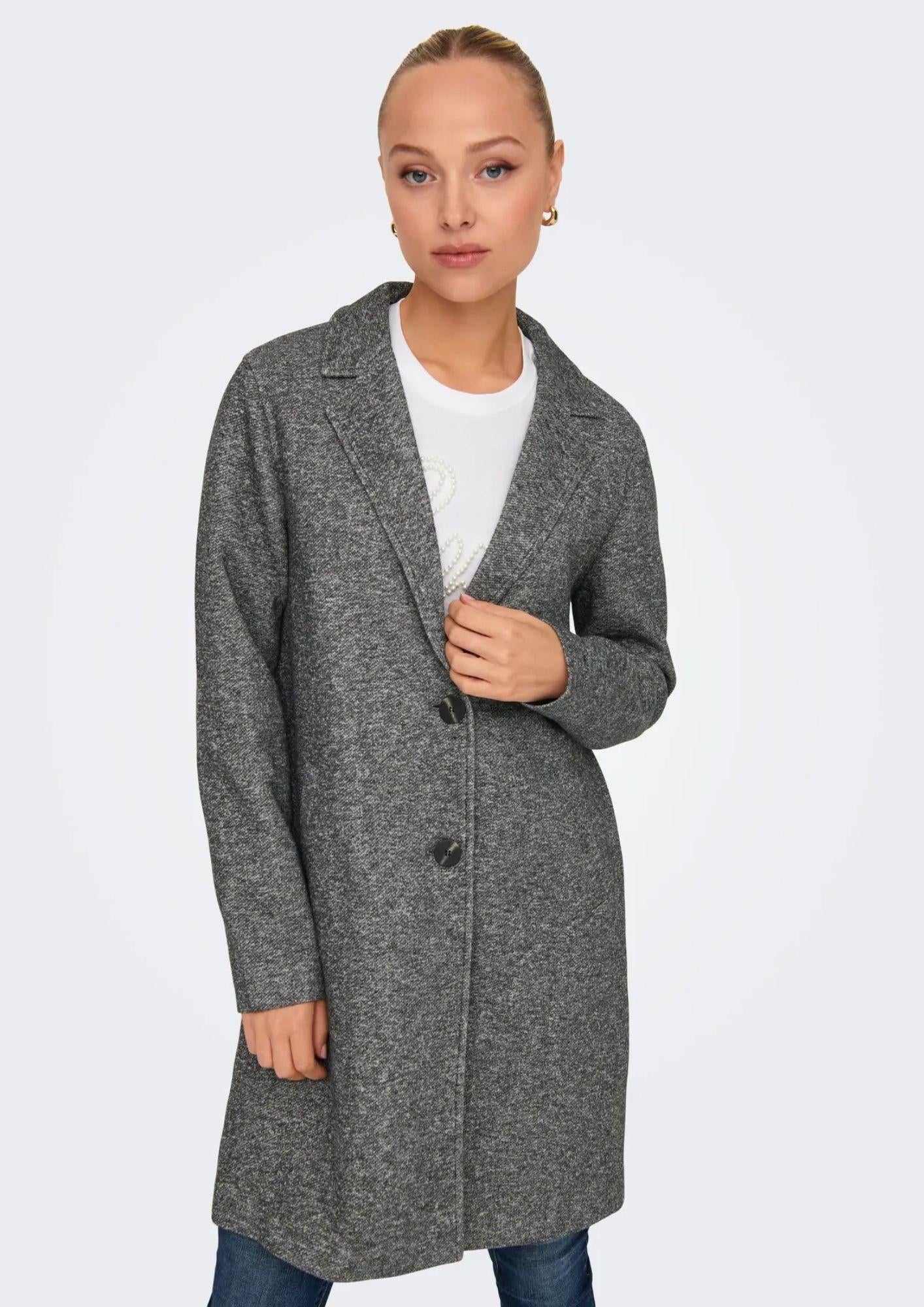 Cappotto Donna Only Onlsedona Grigio Scuro