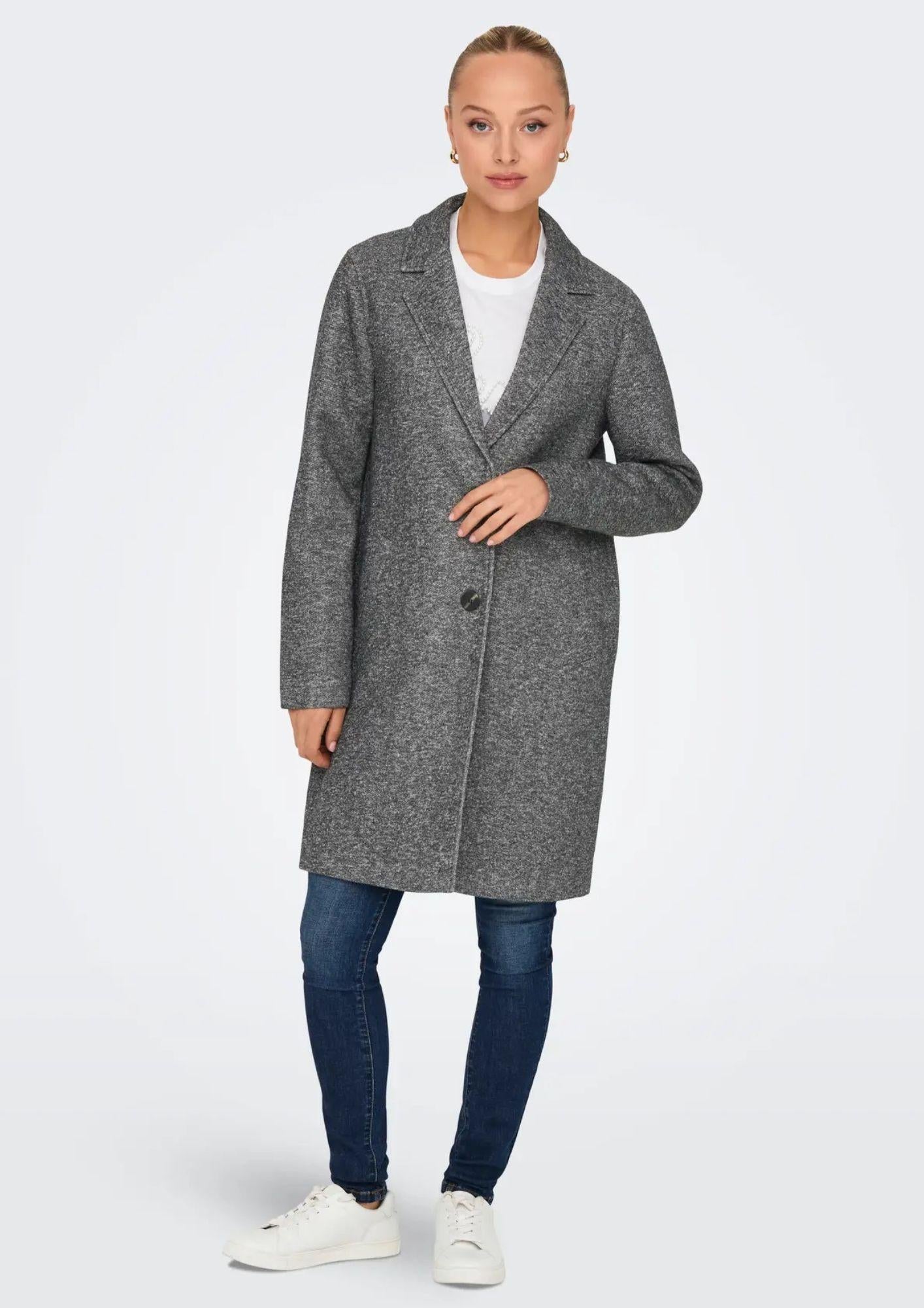 Cappotto Donna Only Onlsedona Grigio Scuro