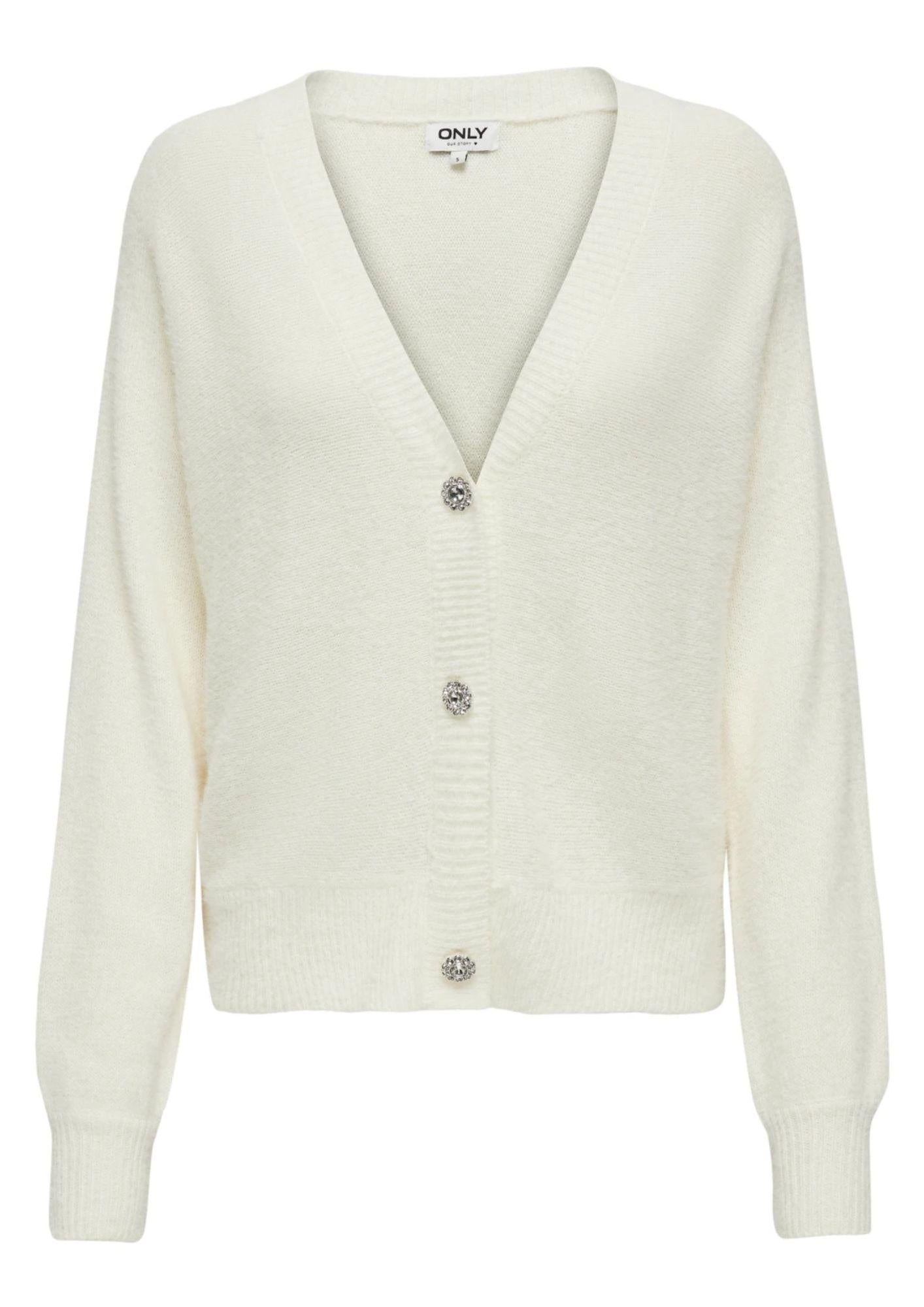 Cardigan Donna Onlella Bianco