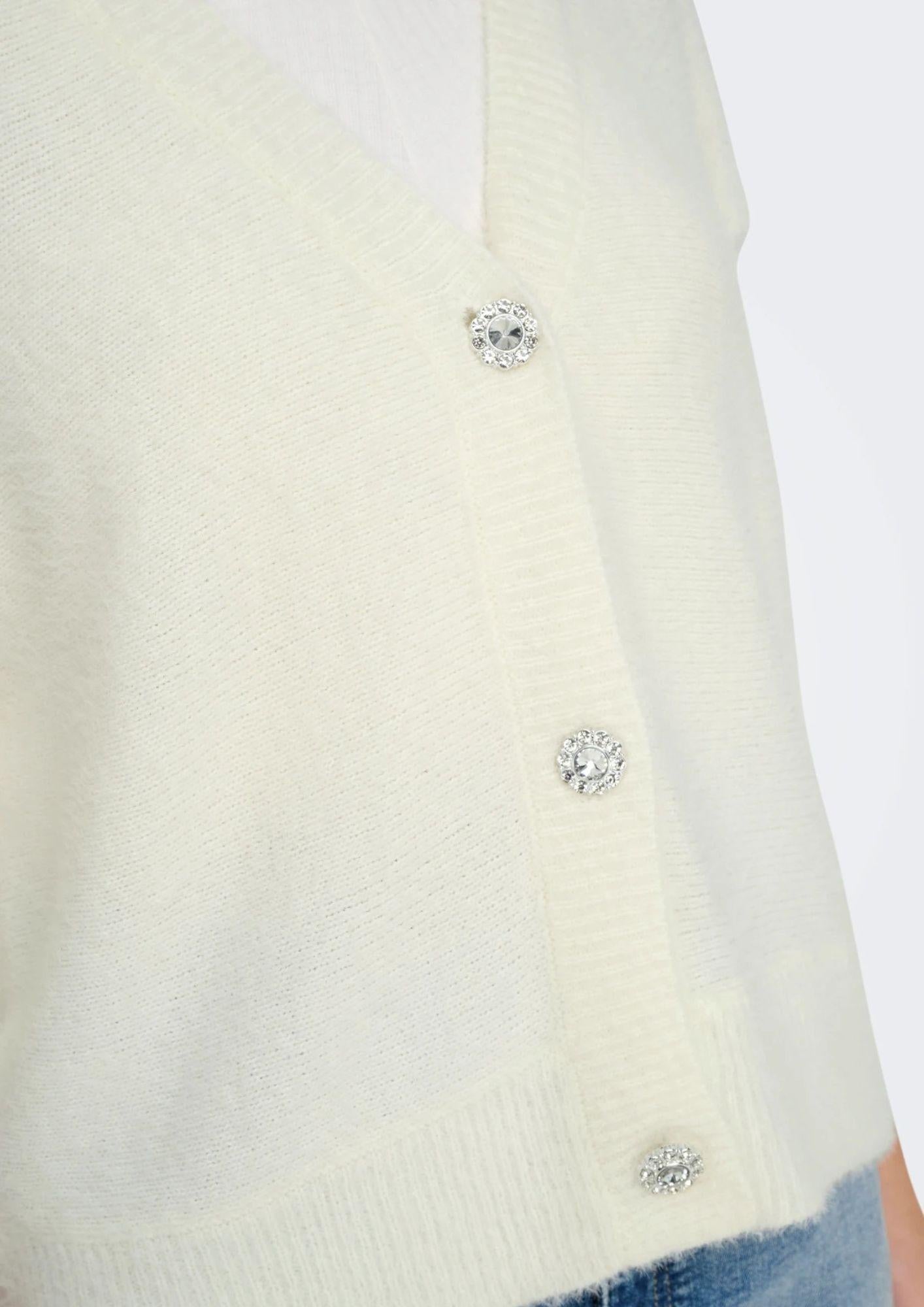 Cardigan Donna Onlella Bianco