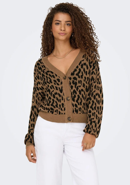 Cardigan Donna Only Vienna Marrone