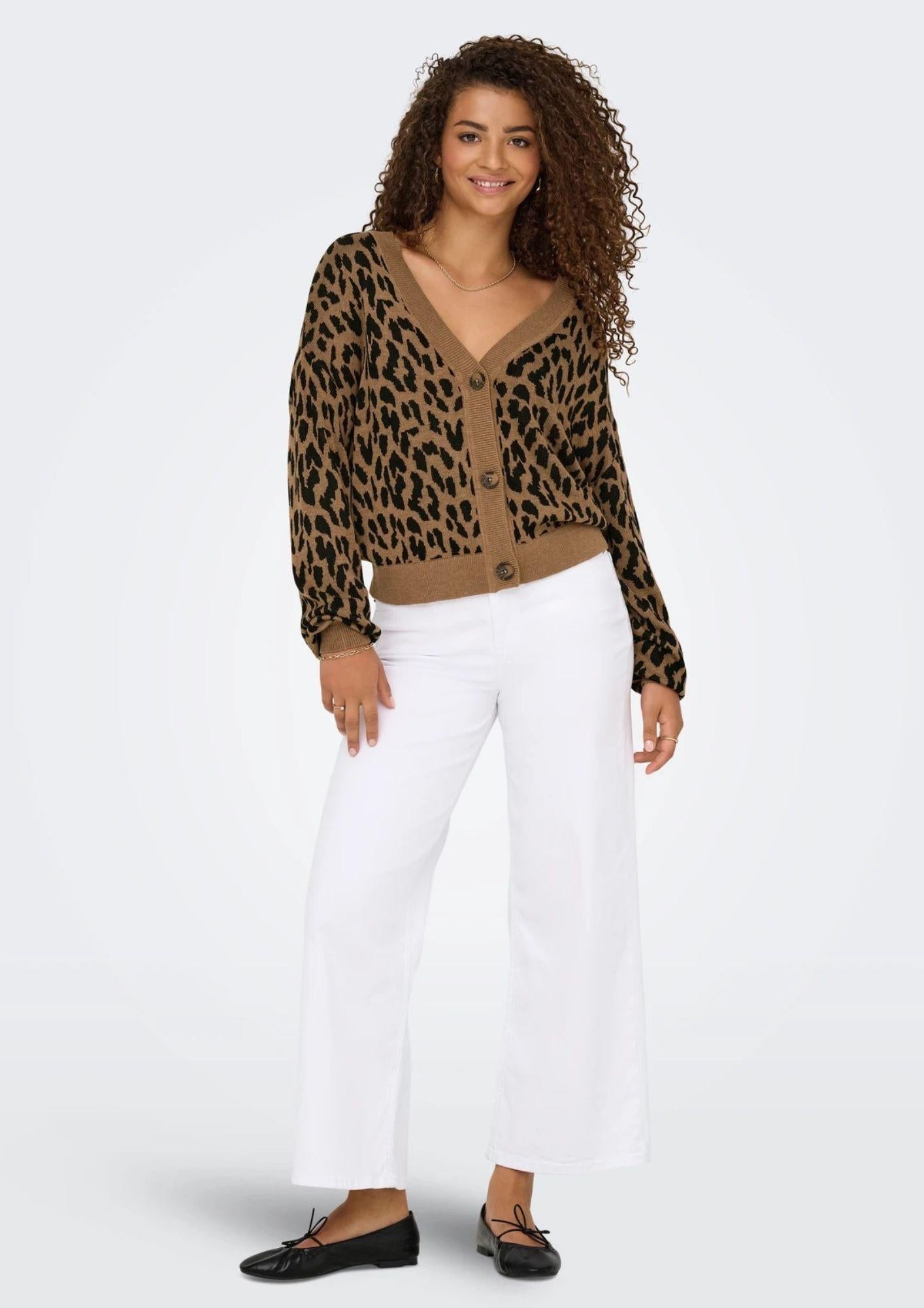 Cardigan Donna Only Vienna Marrone