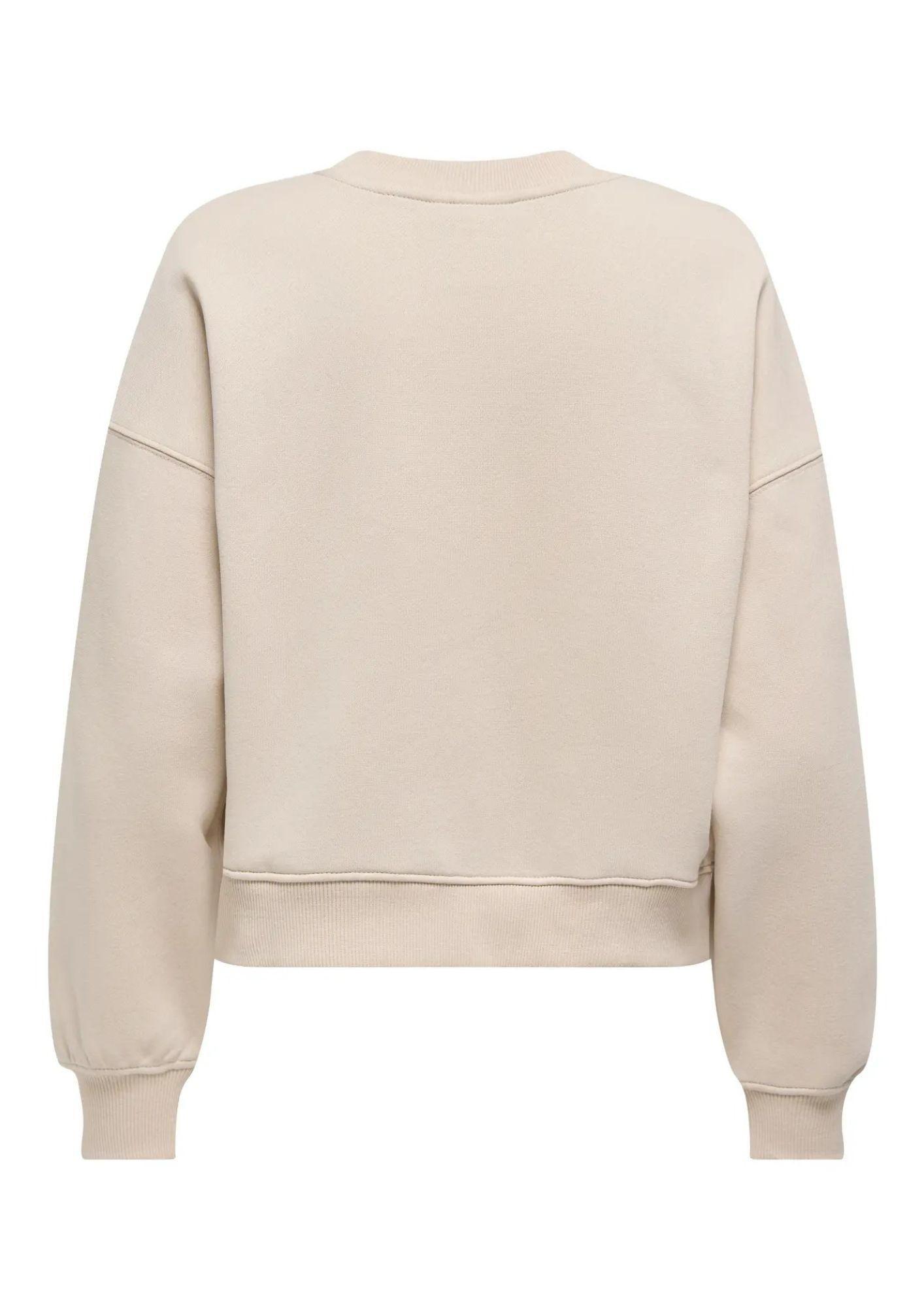 Felpa Donna Only Onlbest Beige