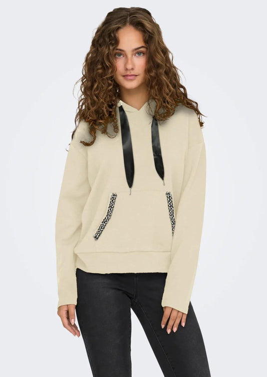 Felpa Donna Only Onlfancy Beige