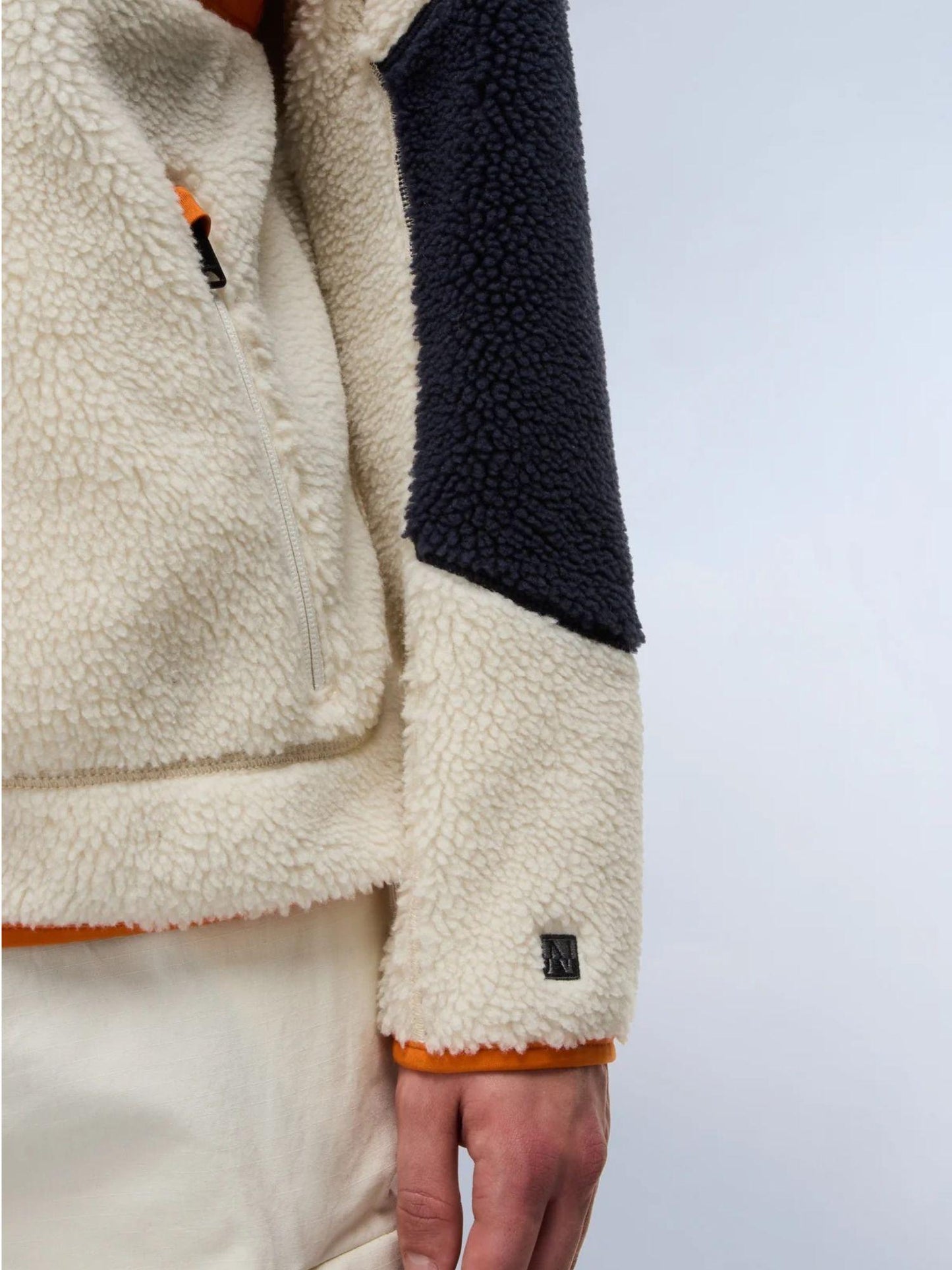 Napapijri Felpa Uomo Yupik Con Cappuccio E Zip in Pile Multicolore