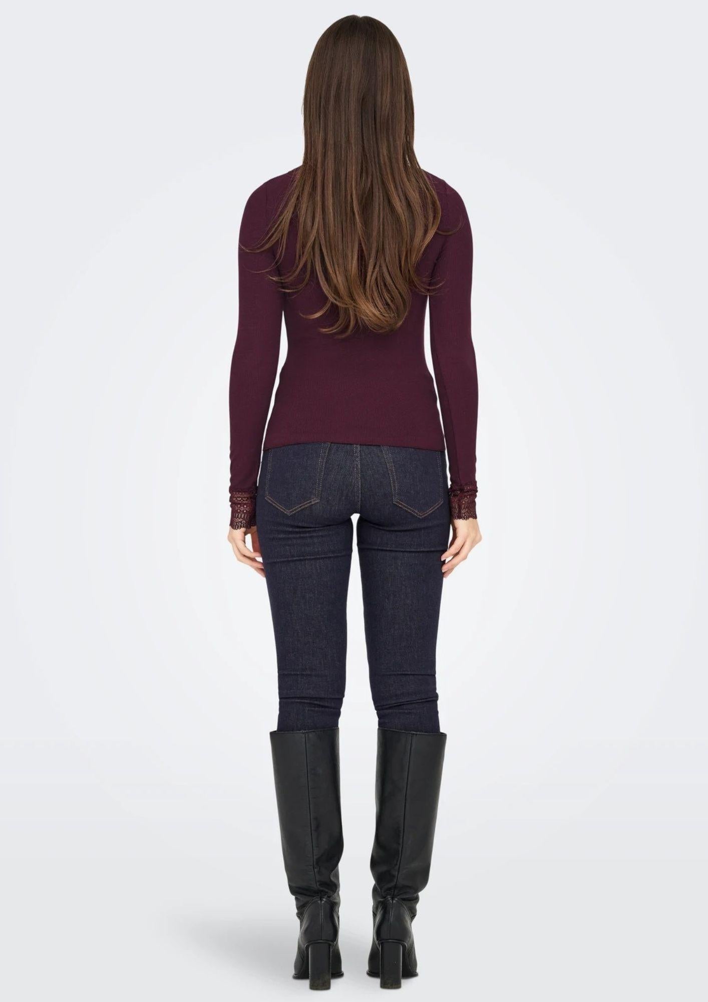 Only Top Donna Tilde Bordeaux