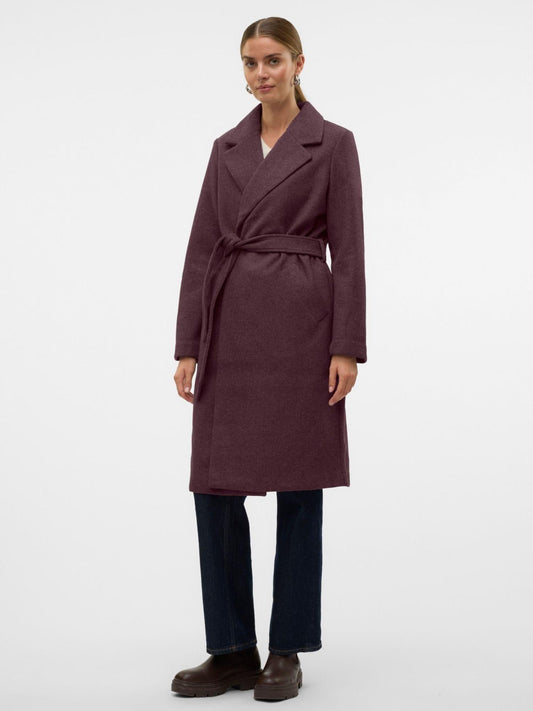 Vero Moda Cappotto Donna Fortuneaya Bordeaux