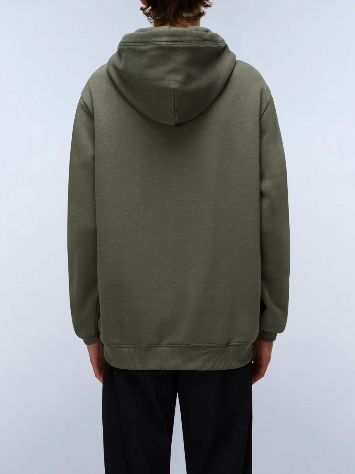 Napapijri Felpa Uomo con Cappuccio Box Logo Verde