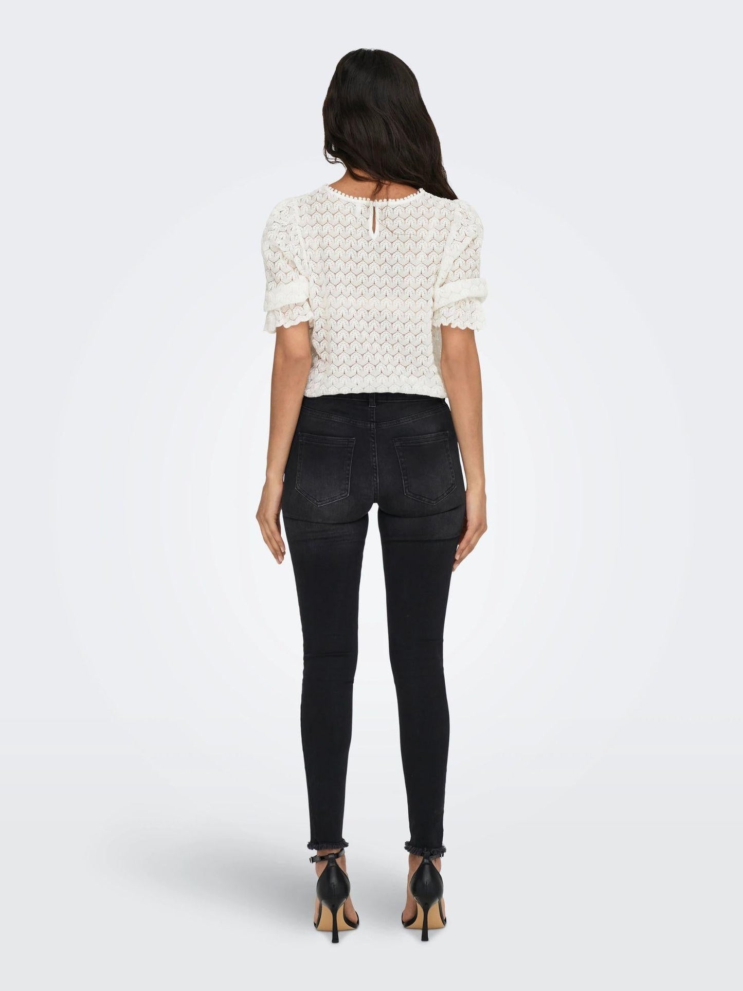 Only ONLBLUSH Vita media Skinny Fit Jeans Donna Black Denim