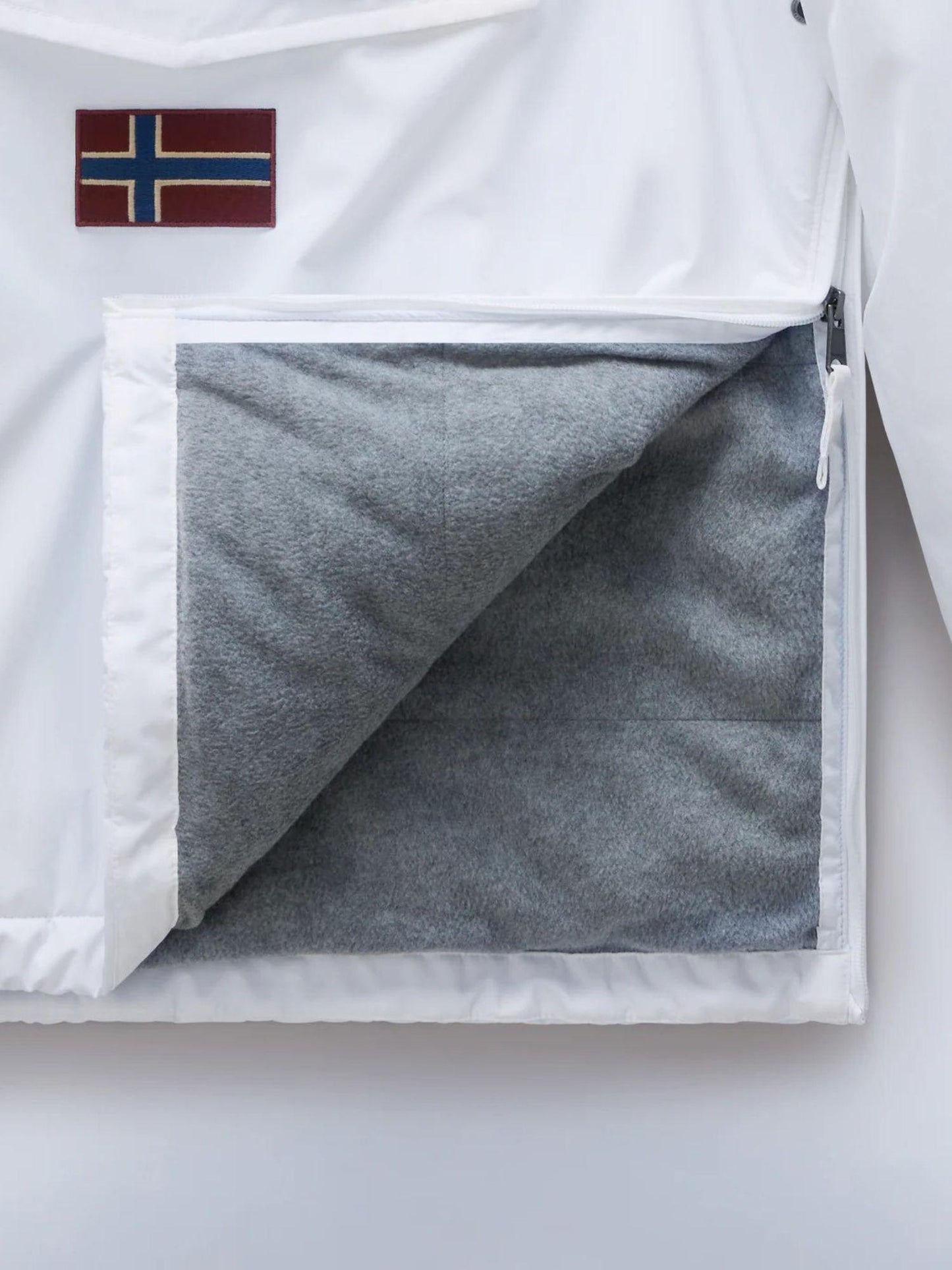 Napapijri Giacca Anorak Invernale Uomo Rainforest Grigio Chiaro