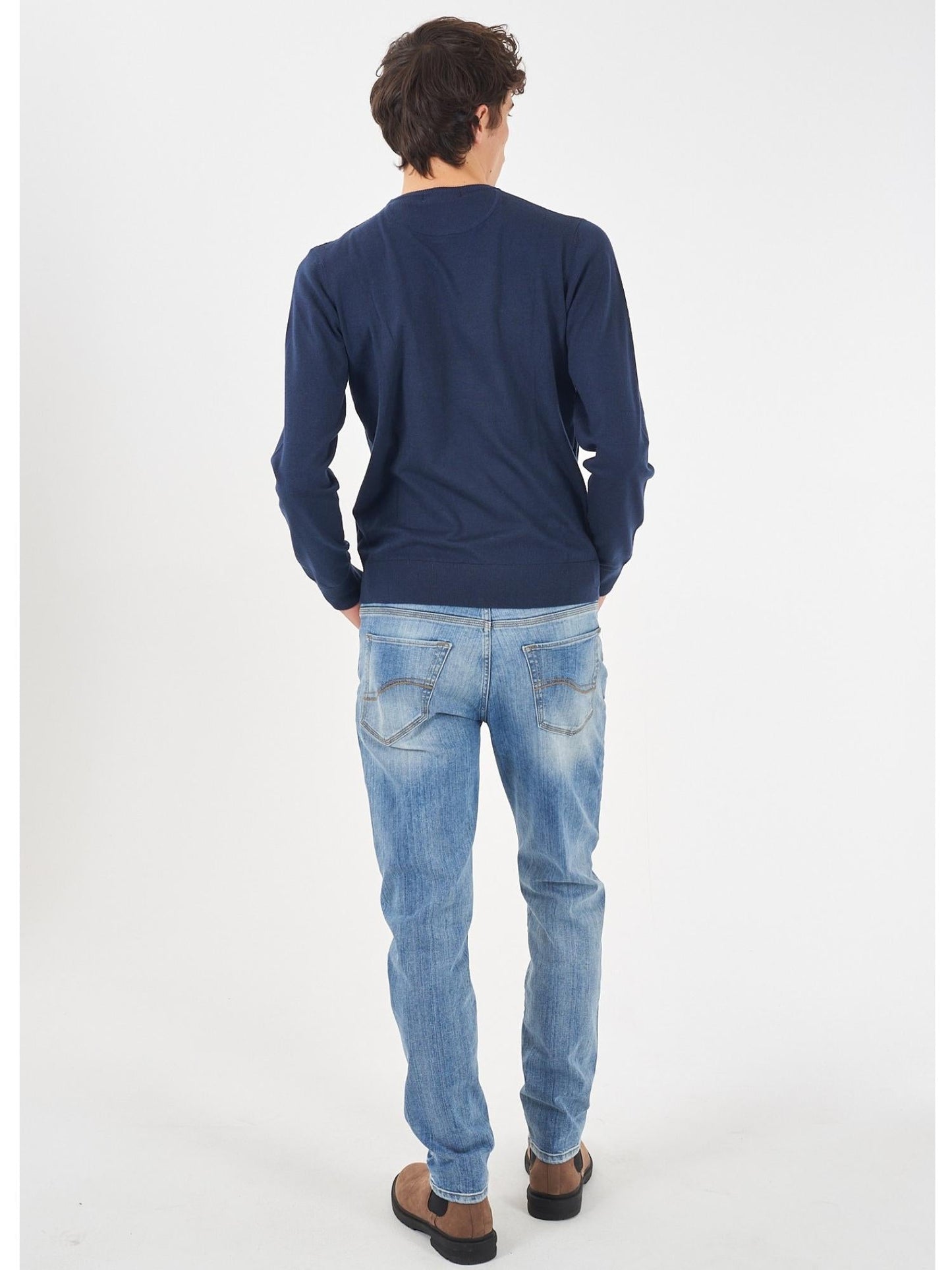 Yes Zee Maglia Girocollo Uomo Blu