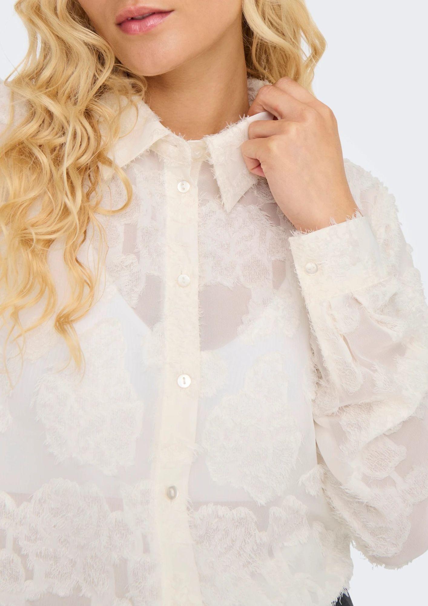 Jacqueline De Yong Camicia Donna Maya Bianca