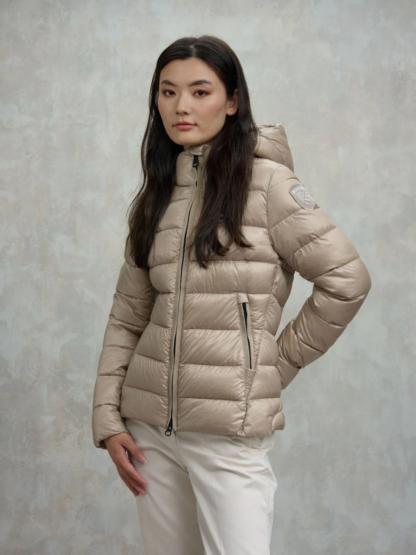 Blauer Giacca Invernale Donna Caroll Beige interno rosso