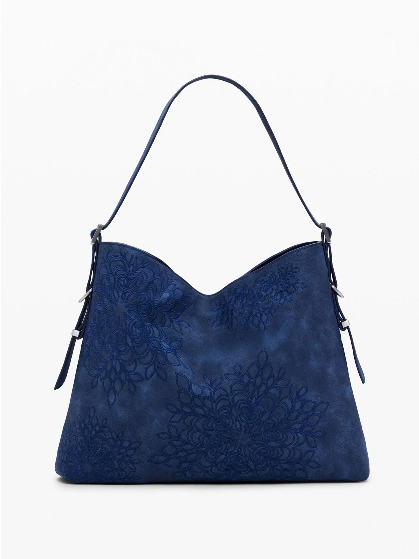 Desigual Borsa a spalla media con rilievo mandala Donna Blu