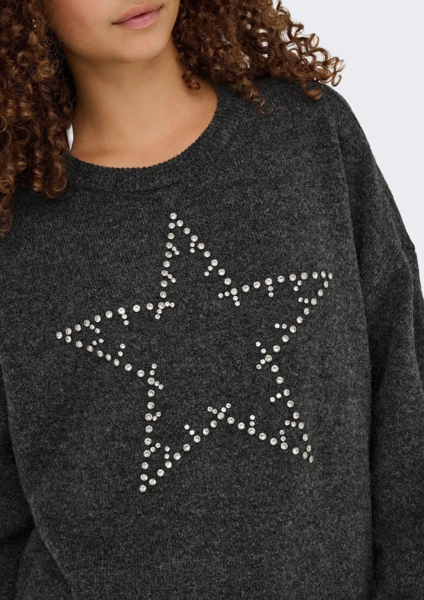 Pullover Donna Only Renata Grigio scuro