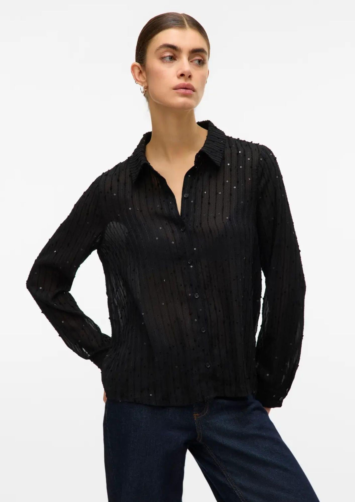 Vero Moda Camicia Donna Finola Nera