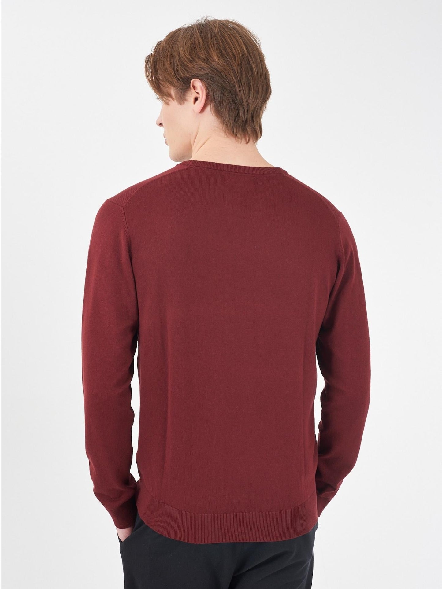 Yes Zee Maglia Girocollo Uomo Bordeaux