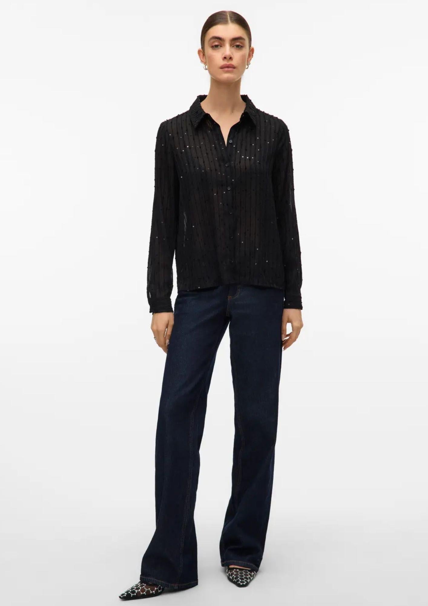 Vero Moda Camicia Donna Finola Nera
