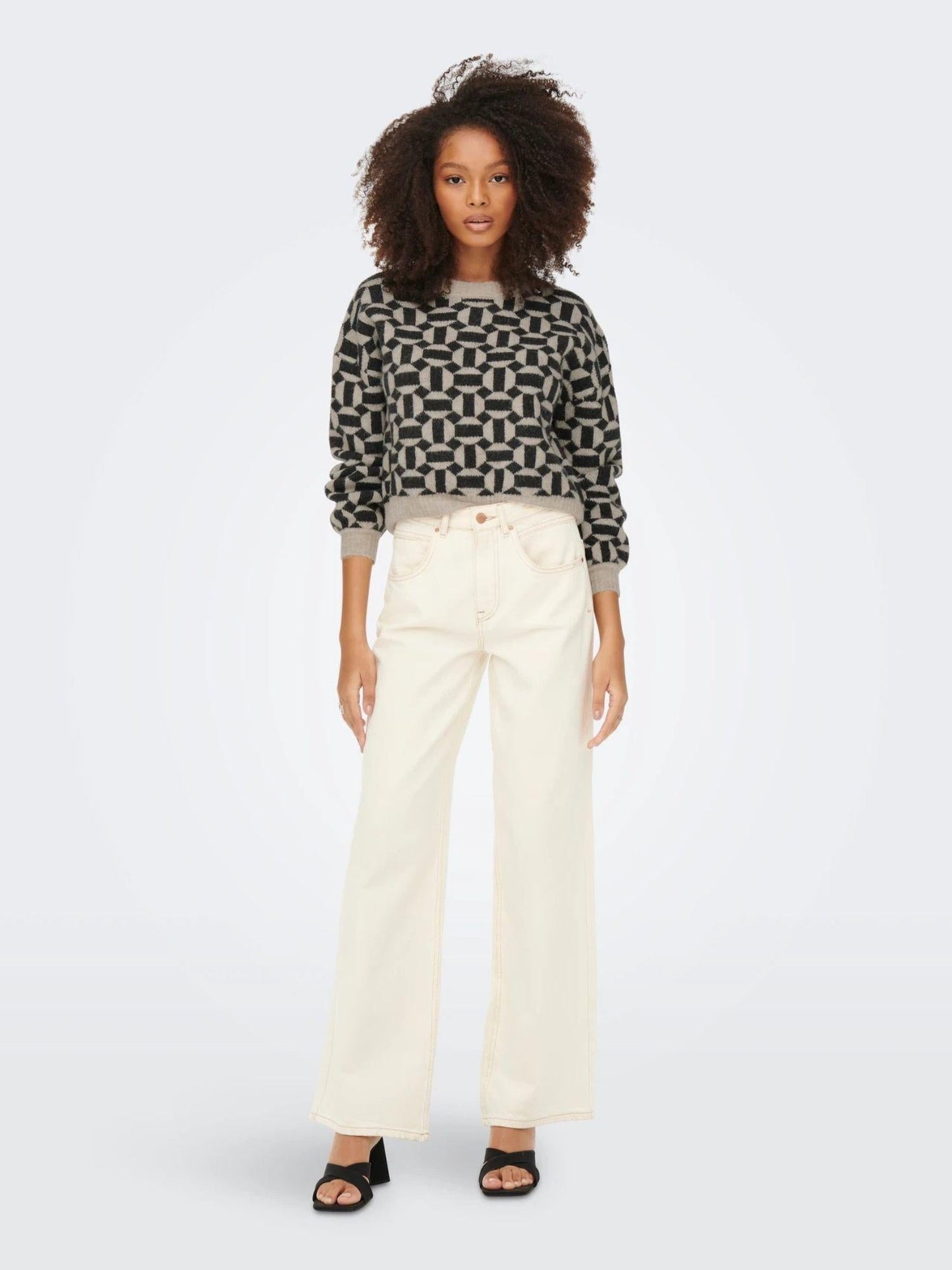 Only ONLGEO Maglione Donna Grigio Oatmeal