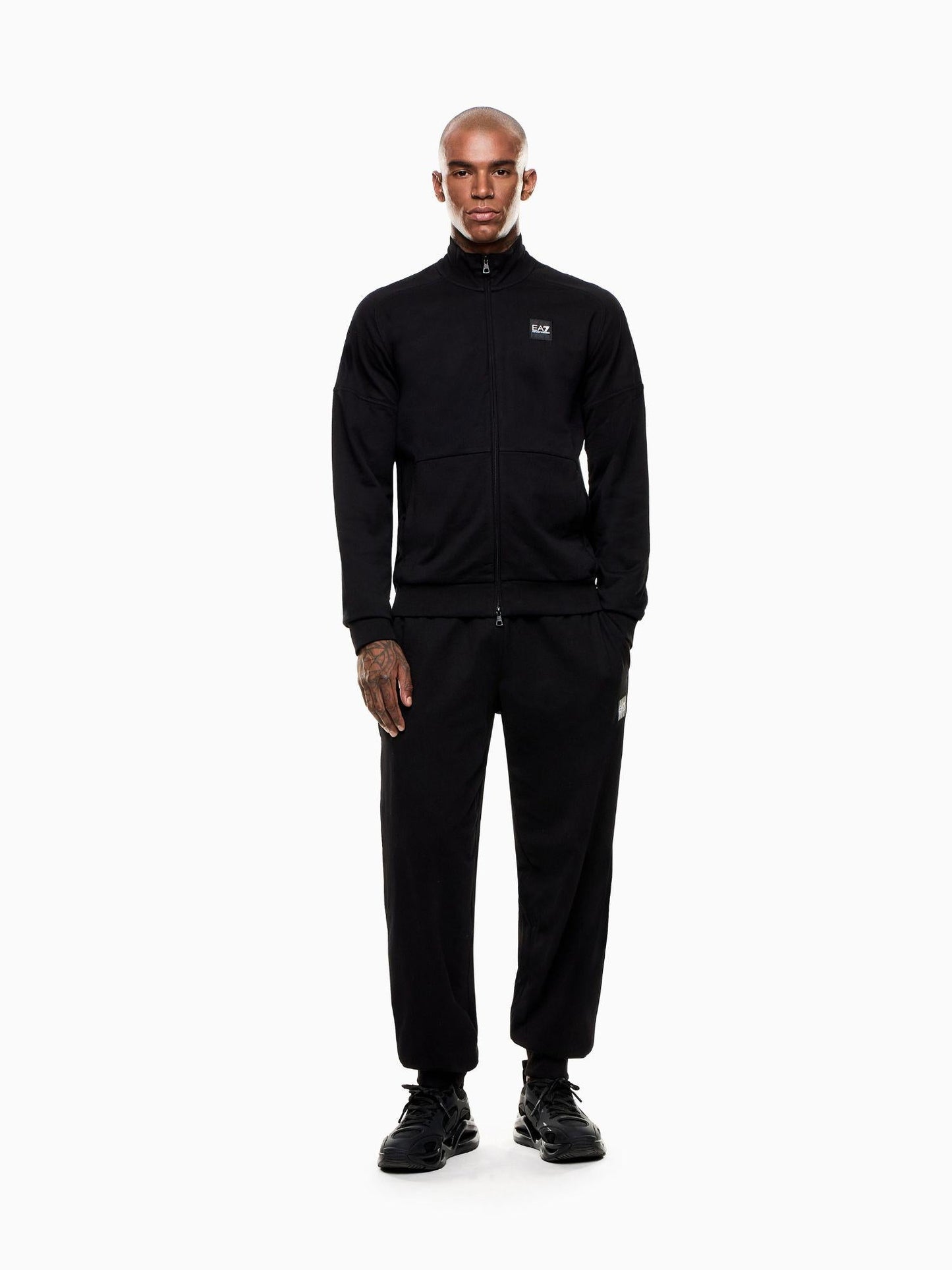 EA7 Emporio Armani Tuta In Cotone Uomo Visibility Nero