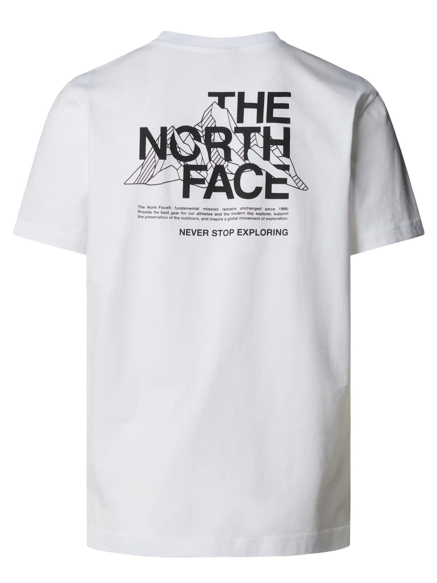 The North Face T-Shirt Uomo Mountain Sketch Bianco