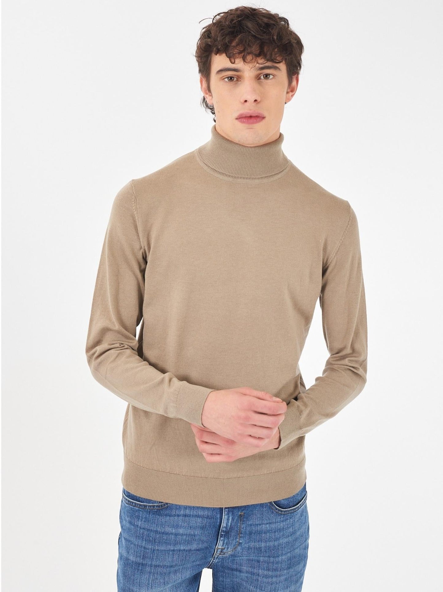 Yes Zee Maglia Dolcevita Uomo Fango