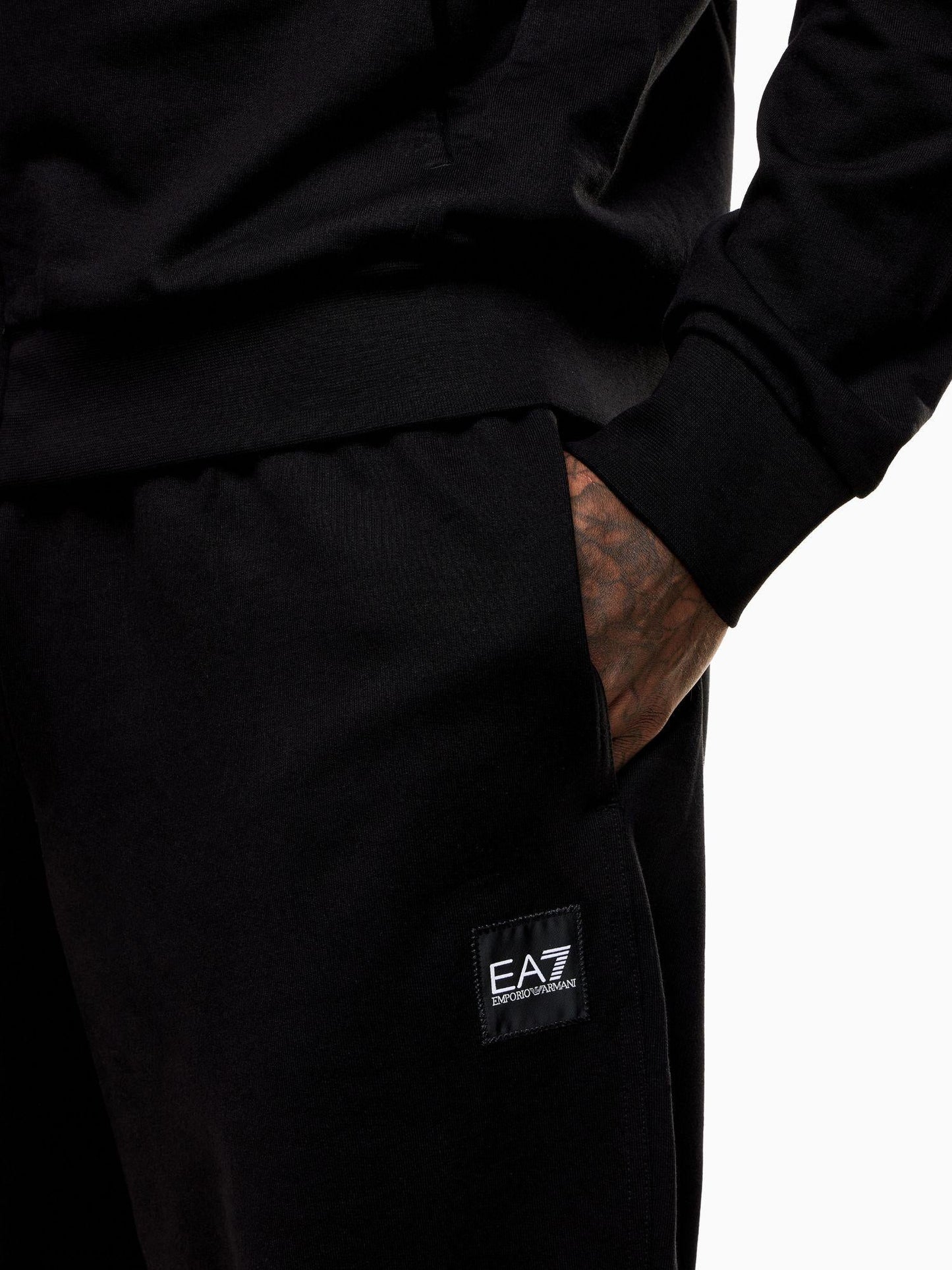 EA7 Emporio Armani Tuta In Cotone Uomo Visibility Nero