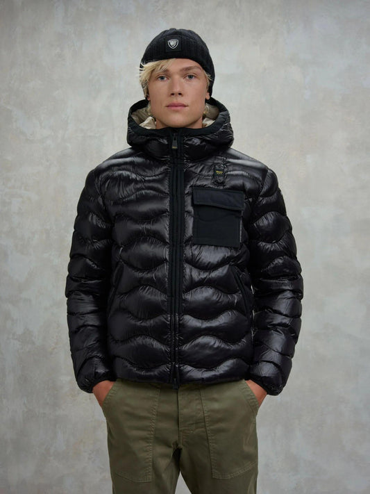 Blauer Giacca Invernale Uomo Bryant Nera con Interno Beige
